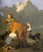 Woman Milking a Red Cow ds DUJARDIN, Karel